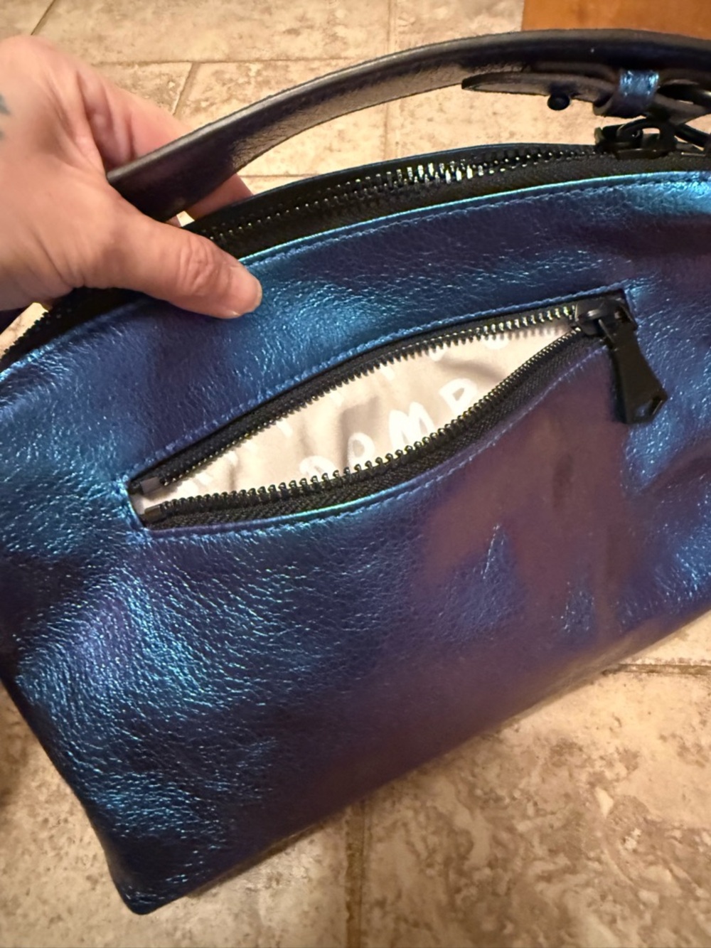 Iridescent Purple-Blue Shoulder Bag Aimee Kestenberg - Picture 9 of 15